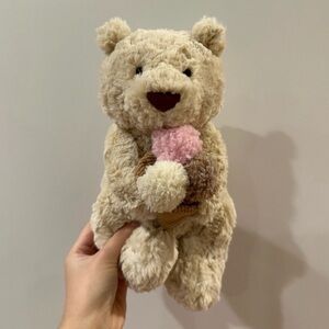 Authentic Jellycat NYC Exclusive Oatus Bear With Ice Cream